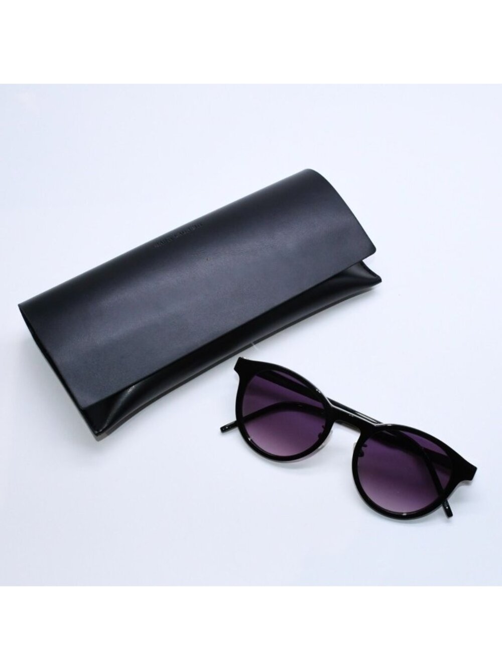 Saint Laurent Paris Boston Shape Sunglasses 48 Black Purple Gold Eyewear